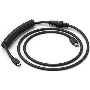 Glorious - Premium Spiraalvormige Toetsenbordkabel - Phantom Black - USB-A naar USB-C