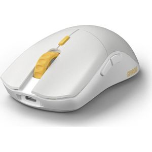 Glorious Series One Pro (Bedraad, Draadloze), Muis, Geel, Wit, Grijs