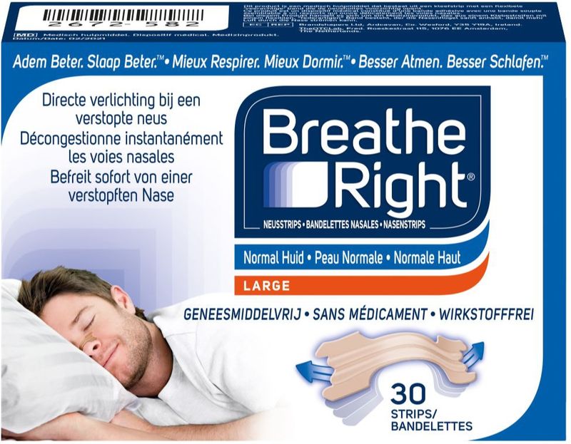 Breathe Right Neusstrips - Huidskleurig - 30 Stuks