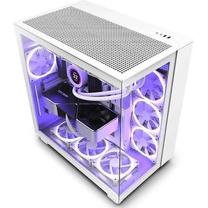 Nzxt H9 Flow - CM-H91FW-01 - ATX Tower Gaming Case - Wit - Gehard Glas