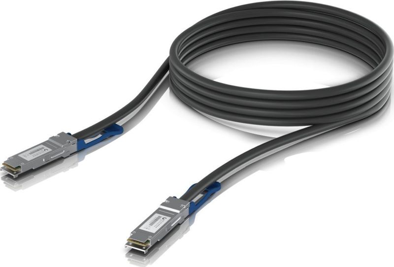 Ubiquiti - UACC-DAC-QSFP28-3M - Zendontvangers - Zwart - QSFP28 directe aansluitkabel 3 m