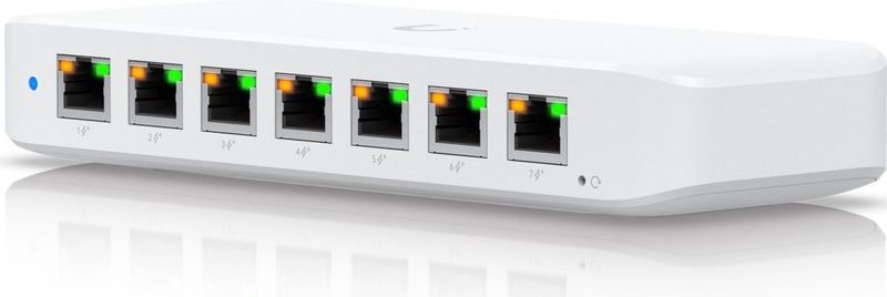 Ubiquiti UniFi Ultra 210W Switch - 8x Gigabit Ethernet - 7 PoE Poorten - Wit