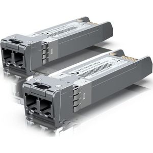 Ubiquiti - UACC-OM-MM-10G-D - Zendontvanger - Zilver - Multimode SFP+ Module - 10 Gbit/s