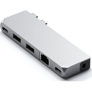 SATECHI - Multiport Hub Pro Mini - USB4 - Zilver - Gegevensoverdracht tot 5 Gbps