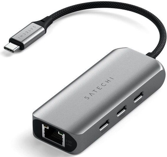 Satechi - USB-C 2.5 Gigabit Ethernet Adapter - Grijs
