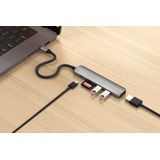 Satechi - 6-in-1 USB-C Slim Multiport Adapter - Grijs