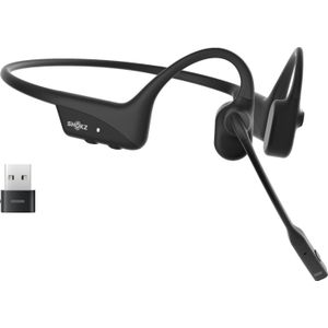 SHOKZ OpenComm2 UC draadloze hoofdtelefoon met botgeleiding - USB-A - zwart