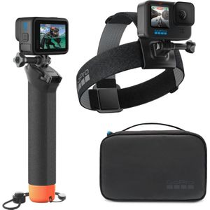 GoPro Adventure Kit 3.0 (Head Strap 2.0 + Clip, The Handler (Zwevende Handgreep) en Compact Case) - Officiële Accessoire