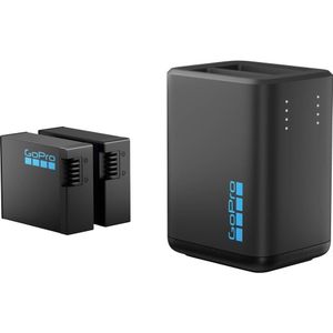 Go Pro - Sportcamera - Batterijlader Dubbel met Enduro Batterijen - Zwart