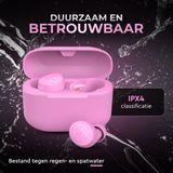 JLAB Go POP Draadloze Oordopjes - Bluetooth - 32 Uur Speeltijd - Met Microfoon - Roze
