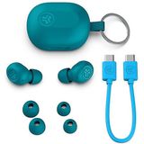 JLab JBuds mini draadloze oordopjes - EQ geluidsinstellingen - Bluetooth oordopjes met ultra klein design - Google fast pair - Touch sensoren - Blauw