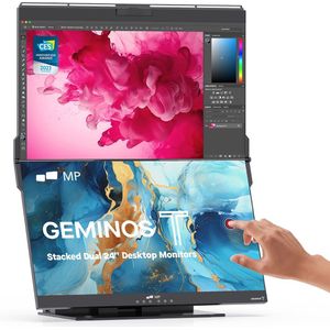 Mobile Pixels - Geminos T - Monitor - Zwart - 2x 24-inch Quad HD