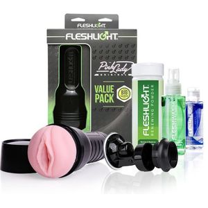 Fleshlight Pink Lady Value Pack - Complete Masturbator set - Zwart