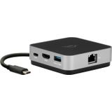 OWC - USB-C Travel Dock E - 6-Port Travel Dock (USB-C 100W, 2X USB 3.2, HDMI, SD Reader, Ethernet) Space Gray