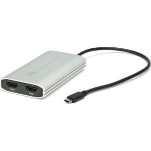 OWC - USB-C naar Dual HDMI 4K Display Adapter - Met DisplayLink voor Apple M1 Mac - Zilver