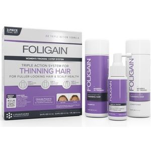 Foligain - Women - 3-Piece Trial Set for Fuller-Looking Hair