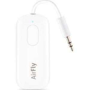 Twelve South AirFly Pro | Drahtloser Sender/Empfänger mit Audio-Sharing für bis zu 2 AirPods/drahtlose Kopfhörer - Flugzeug, Fitnessstudio, Auto