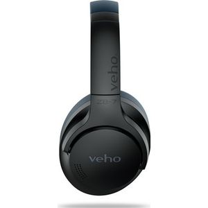 Veho ZB-7 Headset Bedraad en draadloos Hoofdband Oproepen/muziek USB Type-C Bluetooth Zwart