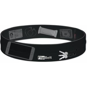 FlipBelt Classic - Running Belt – Hardloopriem voor Telefoon, Water en Meer – Unisex – Zwart - XS