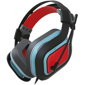 Gioteck - HC-9 Wired Stereo Gaming Headset Blue & Red for Nintendo Switch/Switch Lite, PC, Xbox, PS5, PS4, Mac & Mobile