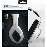 Gioteck TX 50 - Gaming Headset 3.5 mm, met 50 mm Driver Surround Sound met Flexibele Microfoon, Volume en Microfoon Control, Koptelefoon voor PC Xbox series X S PS5 Nintendo Switch, Wit en Blauw