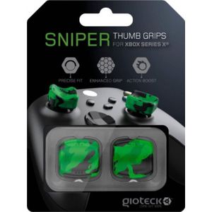 Gioteck - Thumb grip voor Xbox series X S Joystick, Thumb Stick in Silicone, Antislip, Bescherming voor controller, voor Xbox series X S Groen Camo
