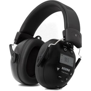 ION Audio Tough Sounds 2 - Ruisonderdrukkende hoofdtelefoon voor superieure gehoorbescherming, weerbestendig, batterijgevoed, Bluetooth-enabled en met handsfree bellen en AM/FM-radio