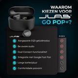 JLAB Go POP Draadloze Oordopjes - Bluetooth - 32 uur speeltijd - Zwart