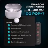 JLAB Go POP Draadloze Oordopjes - Bluetooth - 32 Uur - Microfoon - Lila Roze