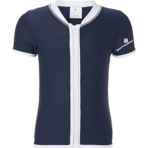 Snapper Rock UV-shirt met rits en korte mouwen (Navy) 128/134 (7 - 8 jaar)