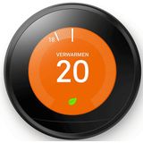 Google Nest Learning Thermostat 3e generatie, zwart - slimme thermostaat - een betere manier om energie te besparen, zwart