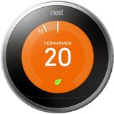 Google Nest Learning Stalen Thermostaat | Centrale verwarming & vaste installatie