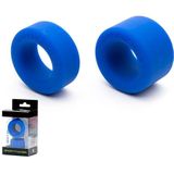 Sport Fucker Nut Job set van 2 rekbare cockringen/ball stretchers - blauw