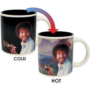 Bob Ross Retro Mok – 400 ml – Verandert van Kleur Door Warmte