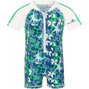 Snapper Rock UV-zwemkleding pakje met rits en korte mouwen (Camo) 74/80