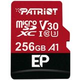 Patriot memory PEF256GEP31MCX 256 GB EP A1 micro SD card SDXC voor Android mobiele telefoons en tablets, 4K-video-opname Extreem vermogen