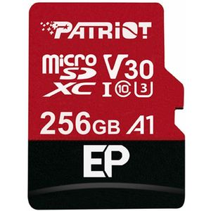 Patriot memory PEF256GEP31MCX 256 GB EP A1 micro SD card SDXC voor Android mobiele telefoons en tablets, 4K-video-opname Extreem vermogen