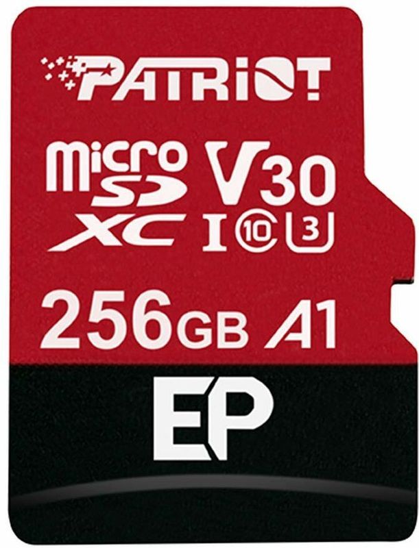 Patriot - EP-serie - Geheugenkaart - Rood - 256 GB - microSDXC - U3 - UHS-I