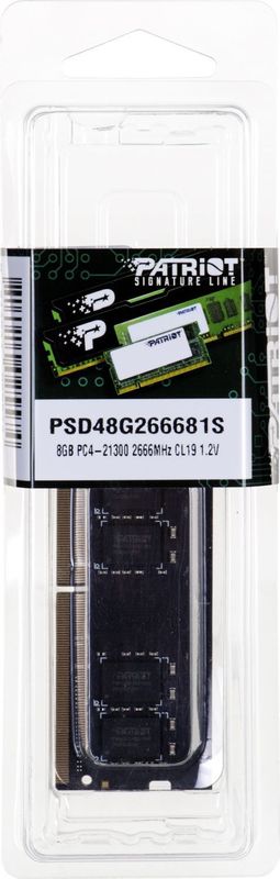 Patriot - Signature Line - RAM - Grijs - 8 GB - DDR4 - SO DIMM 260-PIN - 2666 MHz