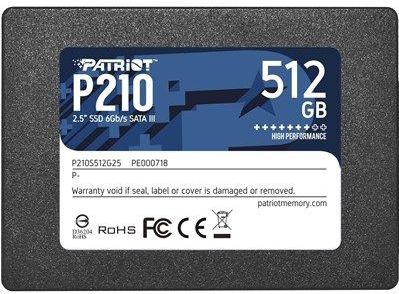 P210 Interne Solid State-Schijven Sata 3 2.5"" 512GB Patriot Memory