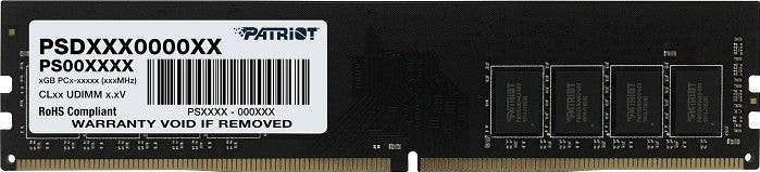 Patriot - Signature - Geheugenmodule - Zwart - 16GB - 3200 MHz - DDR4 RAM - DIMM 288 pin