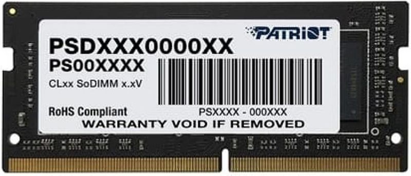 Patriot PSD416G320081SSODIMM, SL 16GB 3200MHz, DDR4, 16GB, 3200Mhz