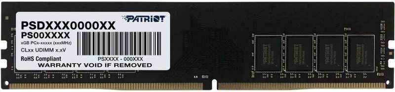 Patriot - RAM D4 2666 16GB - RAM - Zwart - DDR4 - DIMM 288 pin