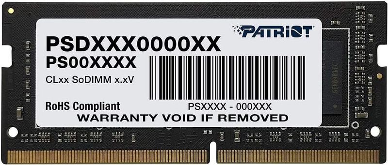 Patriot Memory Serie Signature SODIMM Geheugenmodule DDR4 2400 MHz PC4-19200 16GB (1x16GB) C17 - PSD416G240081S