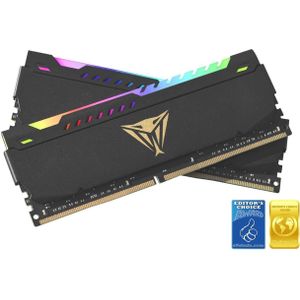 Patriot Memory Viper Steel Geheugenmodule DDR4 32GB (2 x 16GB) 3600MHz Performance Memory Kit RGB LED Kleurprofielen