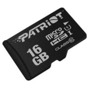 Patriot PSF16GMDC10 LX SERIES MICRO SDXC, 16GB, SDA UHS I 3.0, W/O adapter, zwart