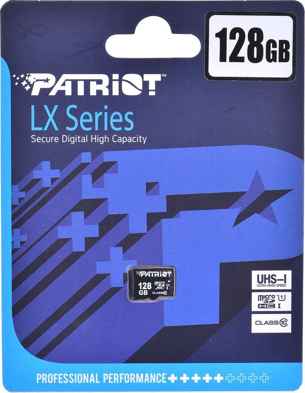 Patriot - LX-serie - Geheugenkaart - Zwart - 128 GB - microSDXC - U1 - UHS-I