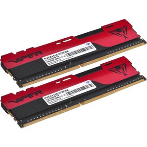Patriot Memory Viper Elite II DDR4 Memory 3200 16GB (2x8GB) Gaming Geheugenmodule Kit Zwart/Rood