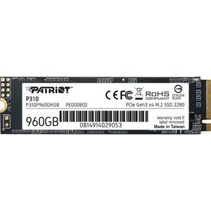 Patriot P310P960GM28P310 P310 SSD, 960 GB M.2 2280, RETAIL, 21001800 MB/s, 280K250K IOPS