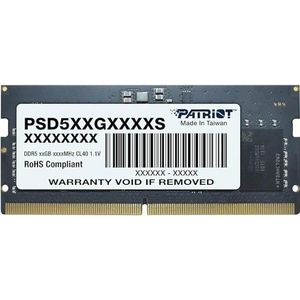 Patriot Memory Signature PSD516G480081S, 16 GB, 1 x 16 GB, DDR5, 4800 MHz, 262-pin SO-DIMM